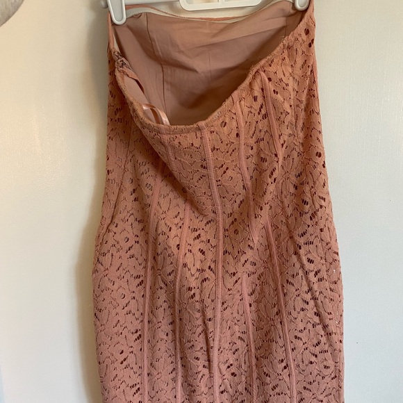 Urban Outfitters Strapless Lace Pink Dress - Picture 3 of 4